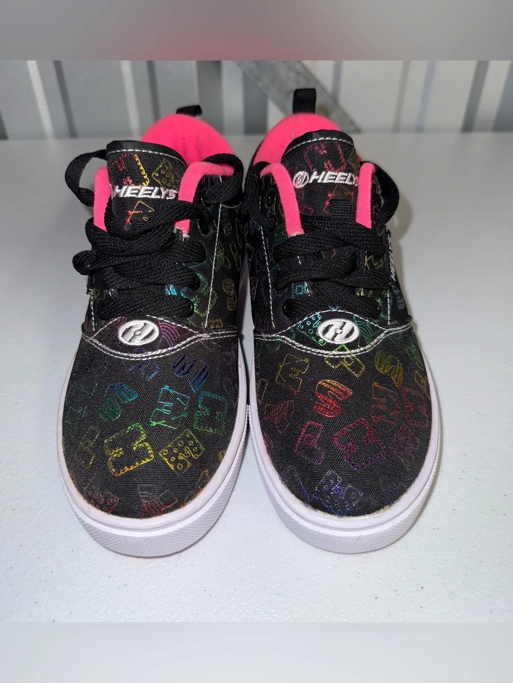 HEELYS Big Girls Pro 20 Doodle Print Wheeled Skate Casual Sneakers Size 4 YTH